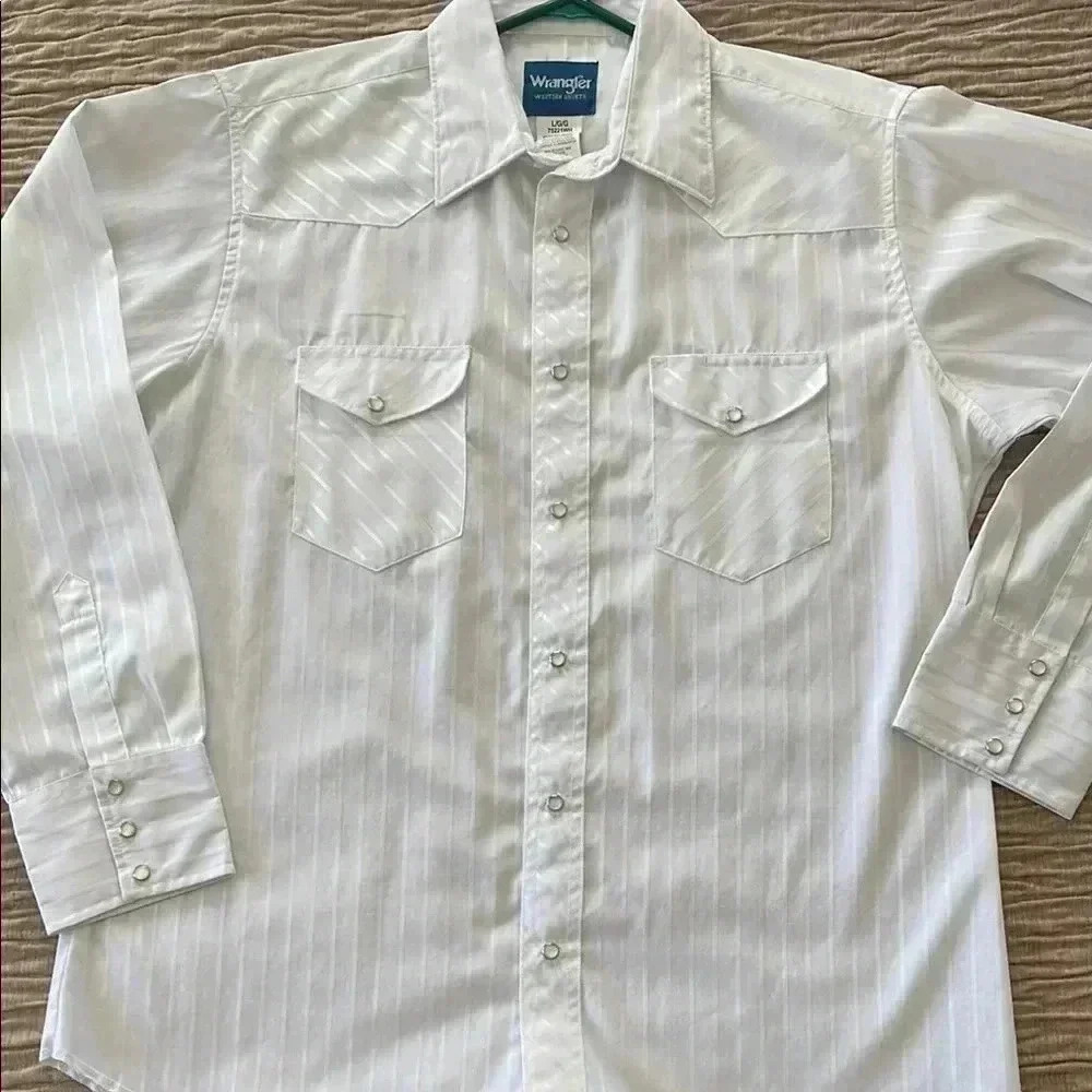Wrangler Men's White Western Shirt